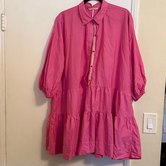Free People Misha Mini Dress. Casual 3/4 Sleeve Tunic Shirt - Picture 5 of 9